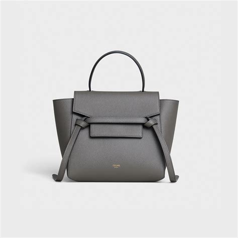 celine nano belt bag grey.